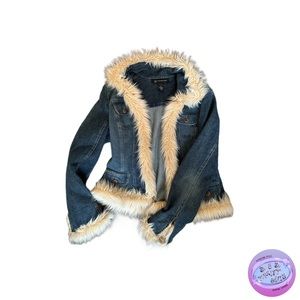 Inc. Fur-Lined Denim Jacket